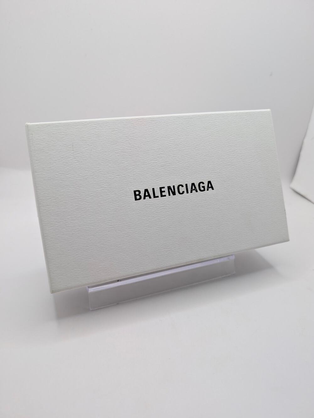Auth Balenciaga Bazar Striped Lambskin Zip Continental Wallet - With Box